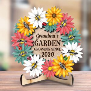 Alittleis Art Supplies Garden Of Grandma Growing Since - Personalized Wooden Plaque