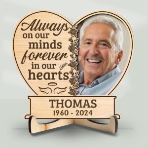Alittleis Art Supplies Always On Our Minds Forever In Our Hearts - Personalized Wooden Plaque