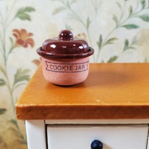 Alittleis Art Supplies Dollhouse Cookie Jar with Removable Lid 1:12 Scale Kitchen Accessory Handmade