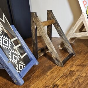 Alittleis Art Supplies Wood Stand, Pine Sign stand, Porch Leaner stand, Welcome Sign stand, Sign holder, vertical sign stand, Built to Suit