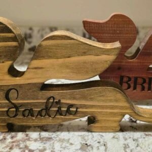 Alittleis Art Supplies Dog with Wings Memorial 10in Wooden Tombstone,  choice of Cyprus or Cedar Wood Pet Remembrance Gift