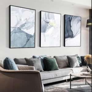 Canvas Framed Wall Art Large Size 24 X 32 Inch X 3 Pieces Of Modern Abstract Simple Posters Prints, Artwork Whether Hanging In The Living room Bedroom Kitchen Office Can Be Aesthetic Wall Decor