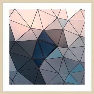 Amanti Art Framed Wall Art Print 33x33 Blue by Calin Hanchevici, Abstract Wall Art, Modern Contemporary Decor, Large Poster Painting Artwork for Living Room, Bedroom, Bathroom, Kitchen, Office